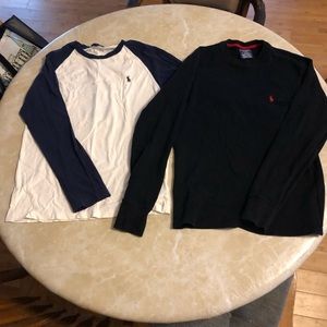 Lot of 4 Boys Polo Long Sleeve Tees